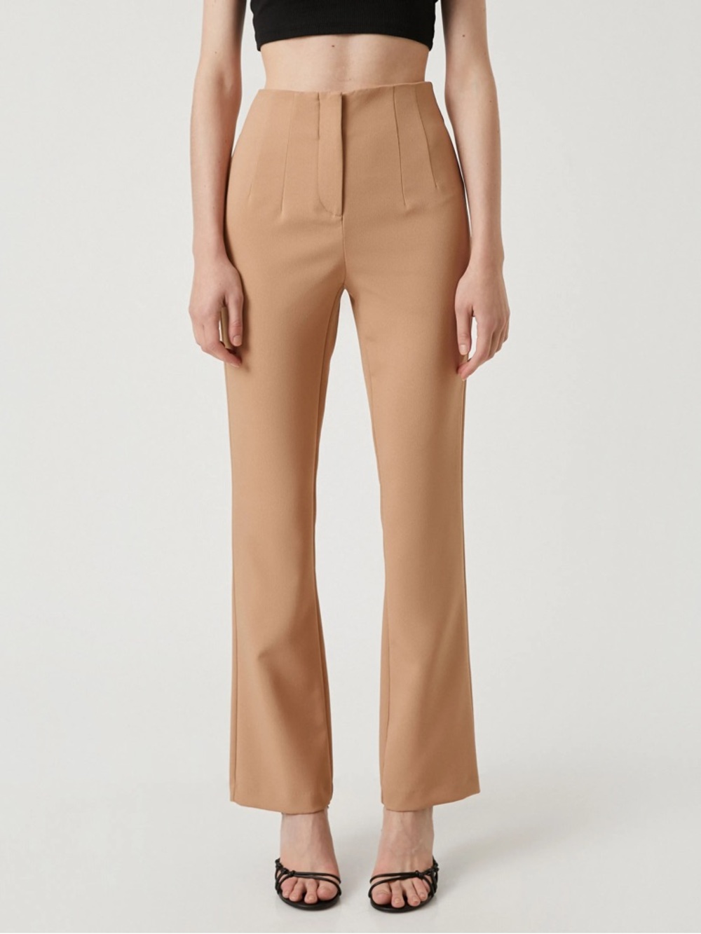 Koton Business Beige Camel High-Waist Trousers – Size EU 38 ( US 6 ) – NWT